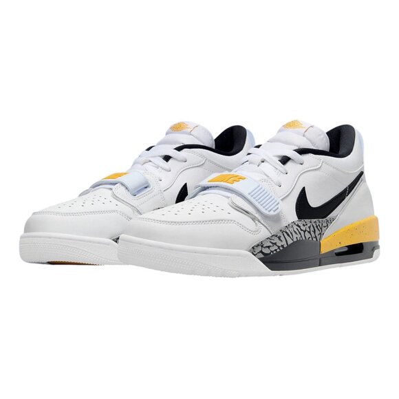 Jordan Legacy 312 Low Tour Yellow CD7069-107 Black White Cement sz 8 1 3 Alpha - Picture 1 of 16